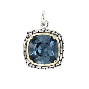 Srebrny wisiorek z niebieskimi kryształami Swarovski Elements Crystals Ocean