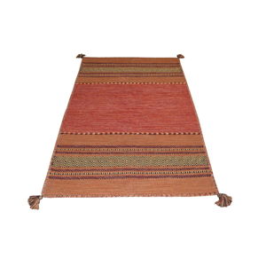 Pomarańczowy bawełniany dywan Webtappeti Antique Kilim, 70x140 cm