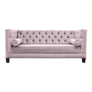 Różowa sofa 2-osobowa JohnsonStyle Geneive French Velvet