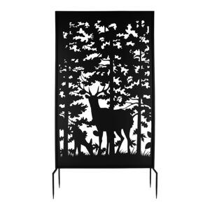 Czarna metalowa osłona balkonowa 100x186 cm Deer – Esschert Design