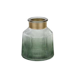 Zielony szklany wazon Native Verde, ⌀ 14 cm