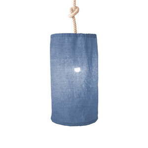 Lampa wisząca z abażurem z domieszką lnu Linen Couture Lamp Blue Sky