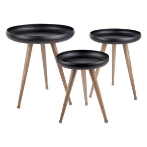 Metalowe okrągłe stoliki zestaw 3 szt. Tripod – Leitmotiv