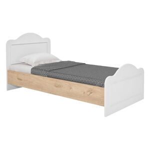 Białe/naturalne łóżko 90x190 cm Alessa – Kalune Design