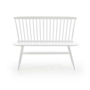 Białe ławka z kauczukowego drewna La Forma Slover, 120x53 cm
