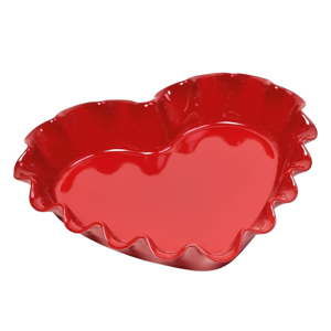 Czerwona forma do ciasta w kształcie serca Emile Henry
