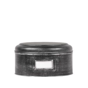Czarny pojemnik metalowy LABEL51 Antigue, ⌀ 25 cm