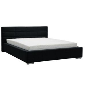 Czarne łóżko 2-osobowe Mazzini Beds Reve, 140x200 cm