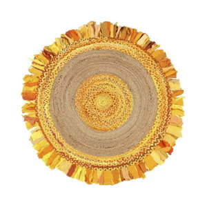 Okrągły dywan z juty i bawełny Eco Rugs Gold, Ø 150 cm