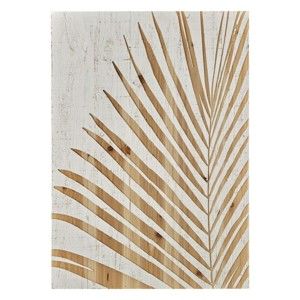 Obraz z drewna Graham & Brown Palm Leaf, 50x70 cm