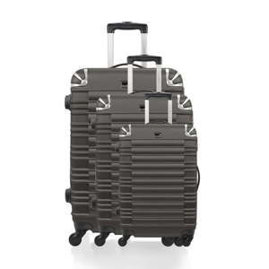 Komplet 3 szarych walizek podróżnych na kółkach Bluestar Lima