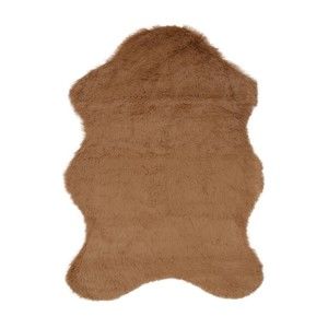 Brązowy dywan ze sztucznej skóry Pelus Brown, 150x200 cm