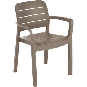 Jasnobrązowe plastikowe krzesło ogrodowe Tisara – Keter