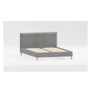 Tapicerowane łóżko dwuosobowe ze stelażem 140x200 cm Tina – Ropez