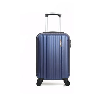 Niebieska walizka fakturowana z 4 kółkami Bluestar Lome, 31 l