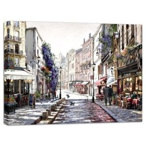 Obraz Styler Canvas Watercolor Paris Mood, 85x113 cm