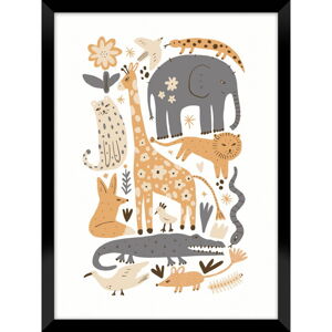 Plakat dziecięcy Styler Framepic Animals, 40x30 cm