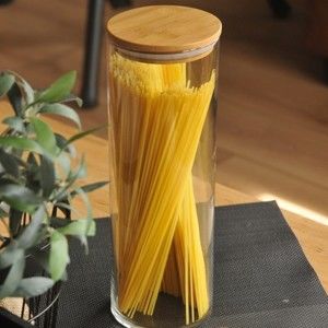 Pojemnik na spaghetti z wieczkiem z bambusu Bambum Alpha Storage