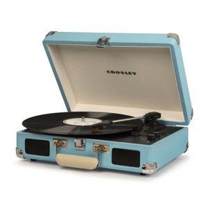 Jasnoniebieski gramofon Crosley Cruiser Deluxe