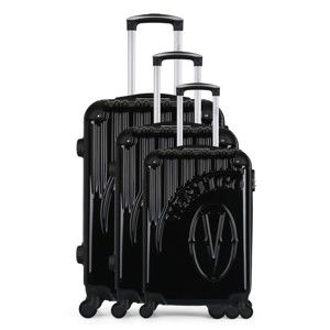 Zestaw 3 czarnych walizek na kółkach VERTIGO Cadenas Integre