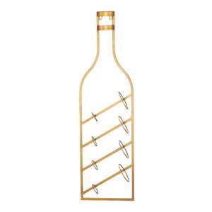 Uchwyt ścienny na butelki w złotej barwie Mauro Ferretti Marcello, 25x87 cm