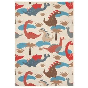 Czerwono-brązowy dywan dziecięcy koberec Zala Living Dino, 140x200 cm