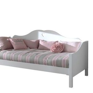 Białe łóżko typu dziennego Vipack Amori, 90x200 cm