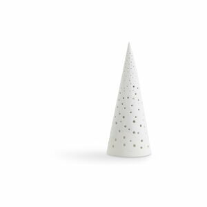 Biały świąteczny świecznik z porcelany kostnej Kähler Design Nobili, wys. 25,5 cm