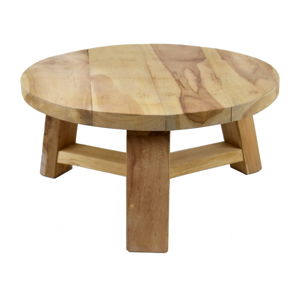 Niski stołek z drewna tekowego, ø 40 cm
