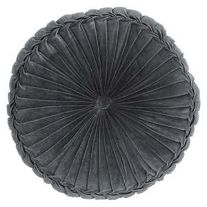 Ciemnoszara bawełniana poduszka na krzesło Ego Dekor Kanan Velvet, ⌀ 60 cm