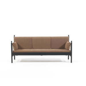 Brązowa 3-osobowa sofa ogrodowa Lalas DK, 76x209 cm