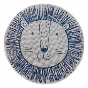 Niebieski dywan dla dzieci Ragami Lion, ø 120 cm