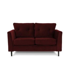 Ciemnoczerwona sofa dwuosobowa VIVONITA Portobello