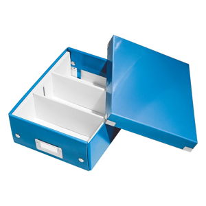 Niebieskie pudełko z przegródkami Leitz Office, dł. 28 cm