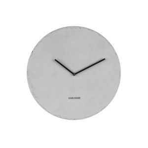 Szary zegar ścienny z łupku Karlsson Slate, ⌀ 40 cm
