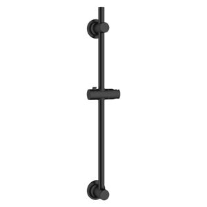 Czarny samoprzylepny drążek prysznicowy na słuchawkę ze stali nierdzewnej 70 cm – Wenko
