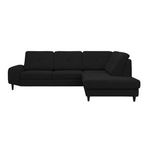 Czarny rozkładany narożnik prawostronny z poduszkami Windsor & Co Sofas Beta