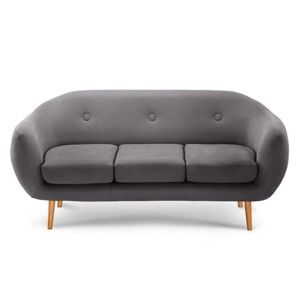 Ciemnoszara sofa 3-osobowa Scandi by Stella Cadente Maison