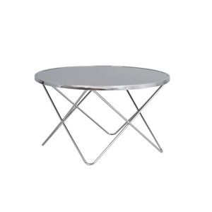 Metalowy stolik ze szklanym blatem Folke Stoke, ⌀ 85 cm
