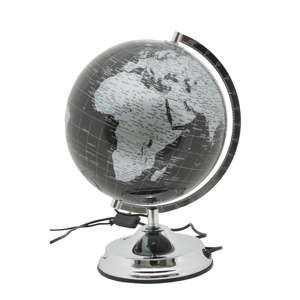 Lampa stołowa w kształcie globusu Mauro Ferretti Globe Silver, ø 25 cm
