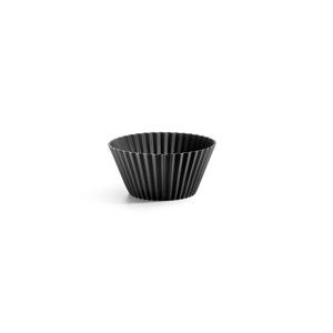 Zestaw 6 czarnych silikonowych foremek na muffiny Lékué Single, ⌀ 7 cm