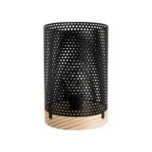 Czarna lampa stołowa z metalowym kloszem (wys. 20 cm) – Casa Selección