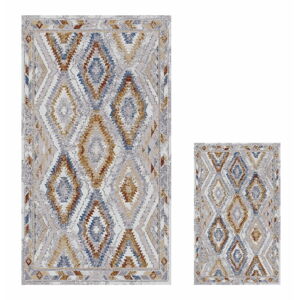 Szare dywaniki łazienkowe w zestawie 2 sztuk 100x60 cm - Minimalist Home World
