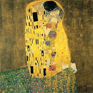 Reprodukcja obrazu Gustava Klimta – The Kiss, 40x40 cm