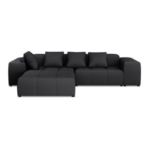 Czarna sofa narożna (zmienna) Rome - Cosmopolitan Design