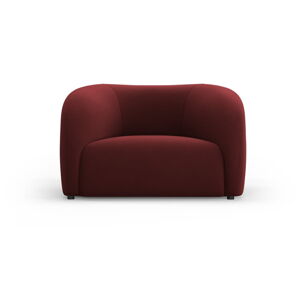 Bordowy aksamitny fotel Santi – Interieurs 86