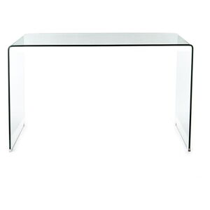 Szklane biurko 70x126 cm Bend – Tomasucci