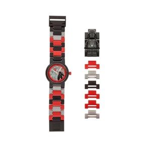 Czerwono-czarny zegarek z figurką LEGO® Star Wars Darth Vader