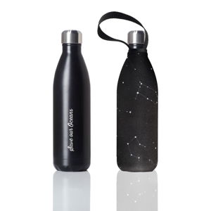 Podróżna butelka termiczna z pokrowcem BBBYO Black Stars, 750 ml