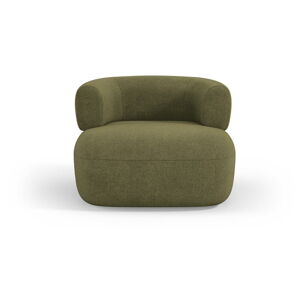 Zielony fotel z materiału bouclé Jenny – Micadoni Home